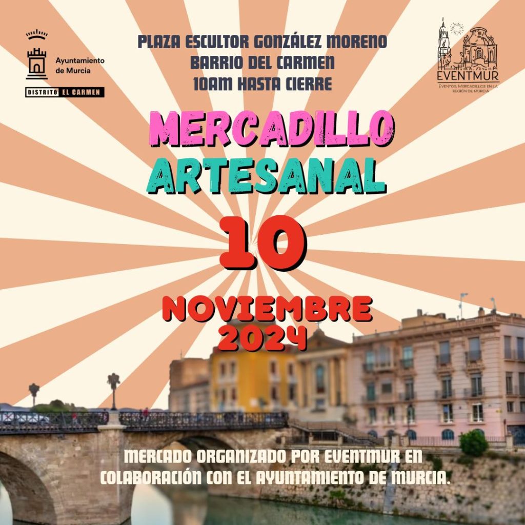 Cartel del mercadillo del puente de los peligros