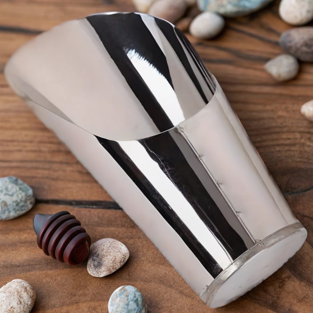 Imagen de una pala cónica de acero generada con IA